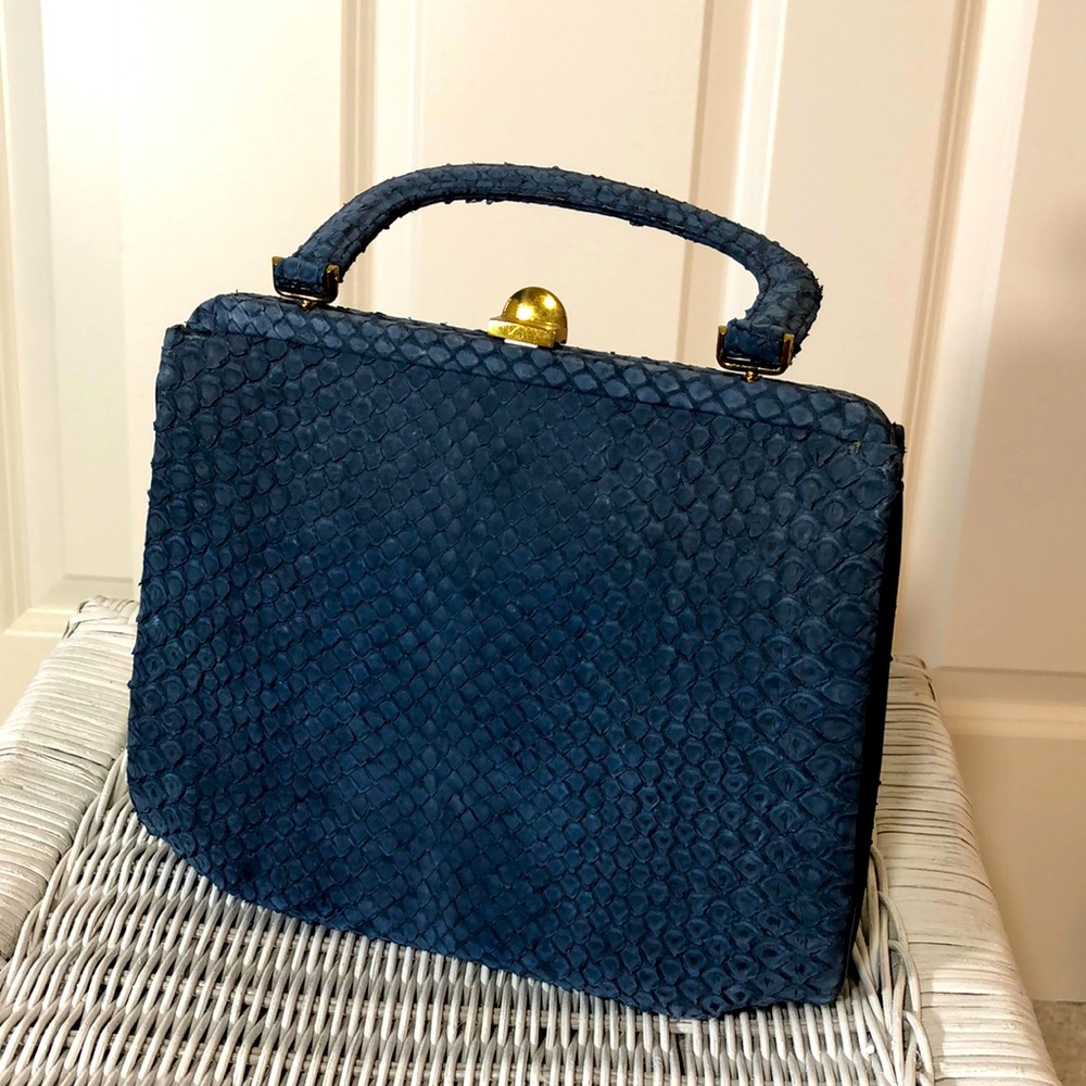 Vintage Manon Blue Ocean Fish Purse